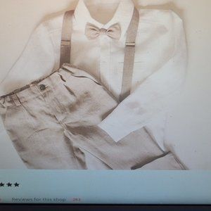 Boys pant and suspenders set